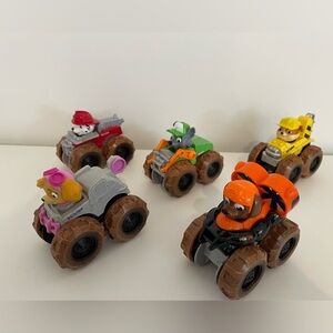 Paw Patrol Adventure Vehicles Set - Red, Green, Yellow, Orange, Gray